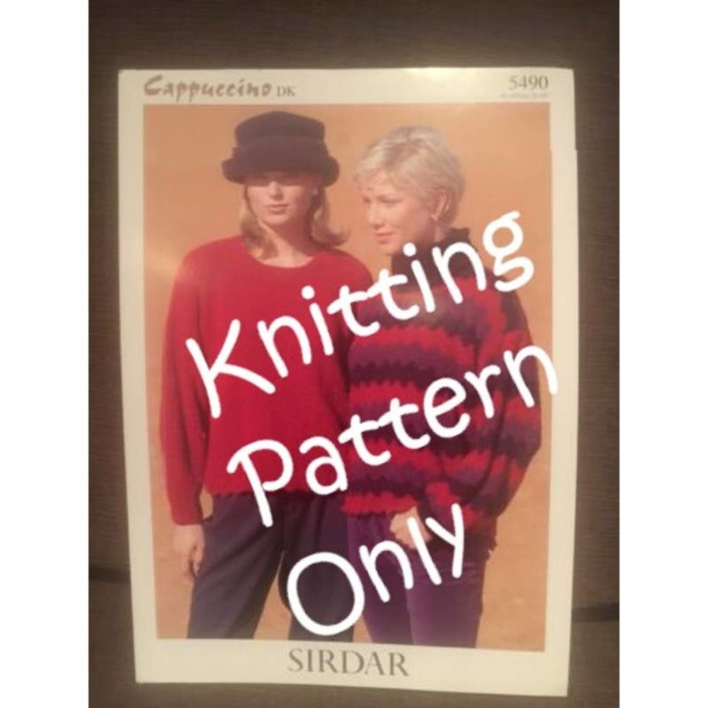 New Sirdar 5490 Cappuccino Double Knitting DK Pullover Sweater Pattern